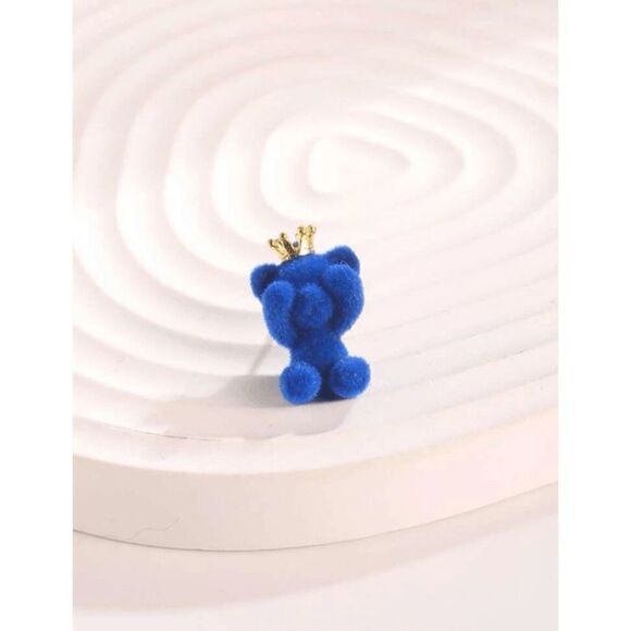 Plush Prince Bear Stud Earring - Picture 1 of 7